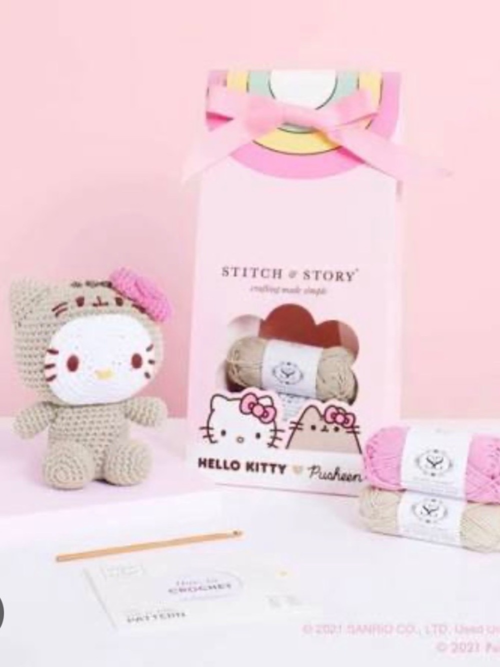 Stitch & Story HELLO KITTY x PUSHEEN AMIGURUMI Crochet Kit